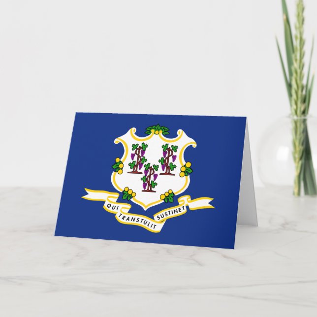 Statlig flagga i Connecticut Kort (Framsida)