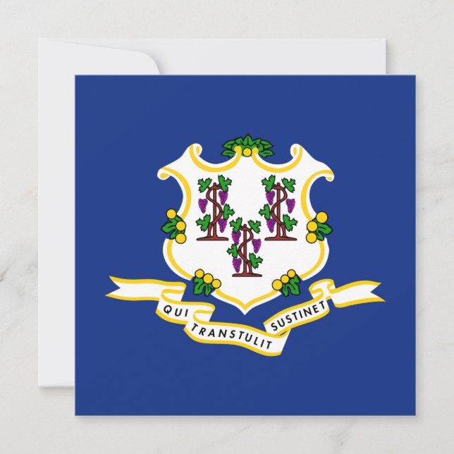 Statlig flagga i Connecticut Kort (Framsida)