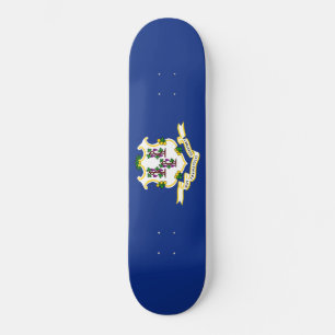 Statlig flagga i Connecticut Mini Skateboard Bräda 18,5 Cm
