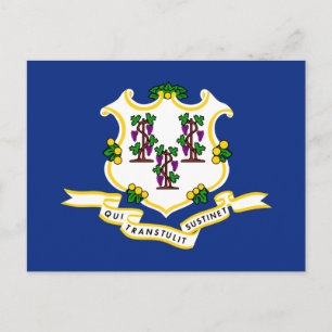 Statlig flagga i Connecticut Vykort