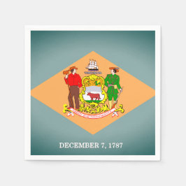 Statlig flagga i Delaware Pappra Party Napkins Pappersservett