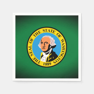 Statlig flagga i delstaten Washington Pappra Party Pappersservett