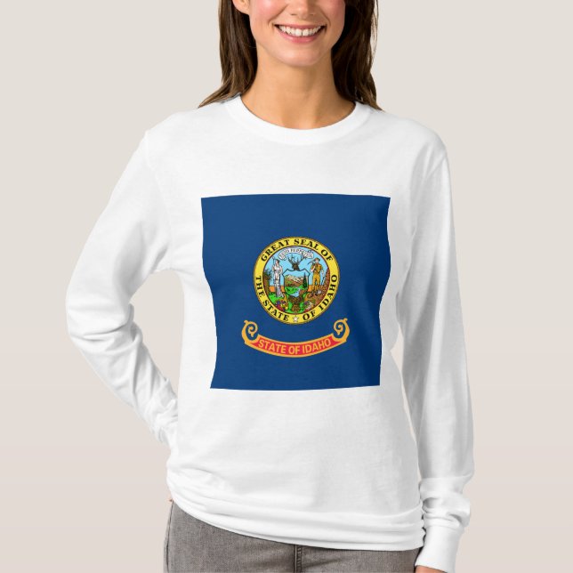 Statlig flagga i Idaho T Shirt (Framsida)
