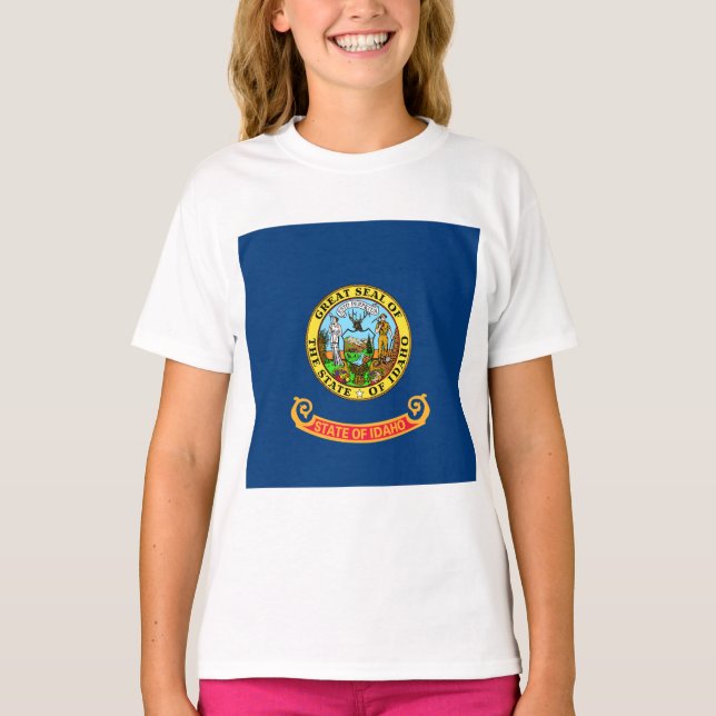 Statlig flagga i Idaho T Shirt (Framsida)