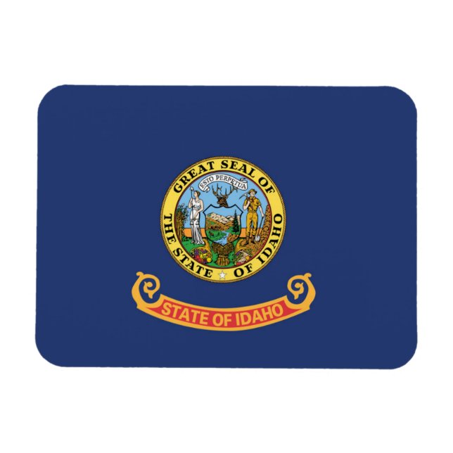 Statlig flagga i Idaho, USA Magnet (Horisontell)