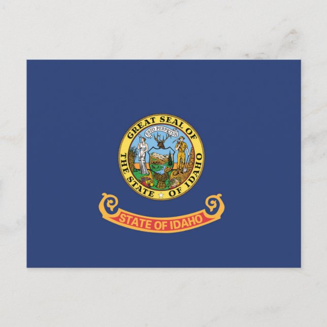 Statlig flagga i Idaho, USA Vykort (Framsida)