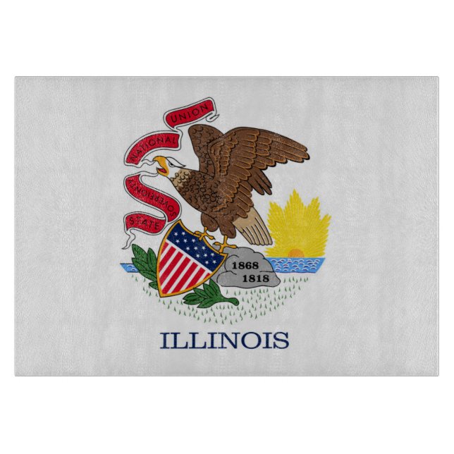 statlig flagga i Illinois, Förenta staterna (Framsidan)