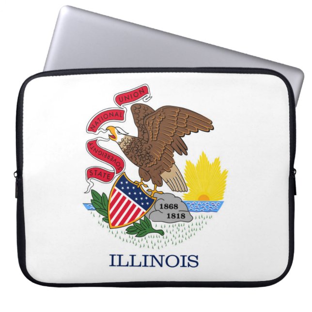 statlig flagga i Illinois, Förenta staterna Laptop Fodral (Framsidan)