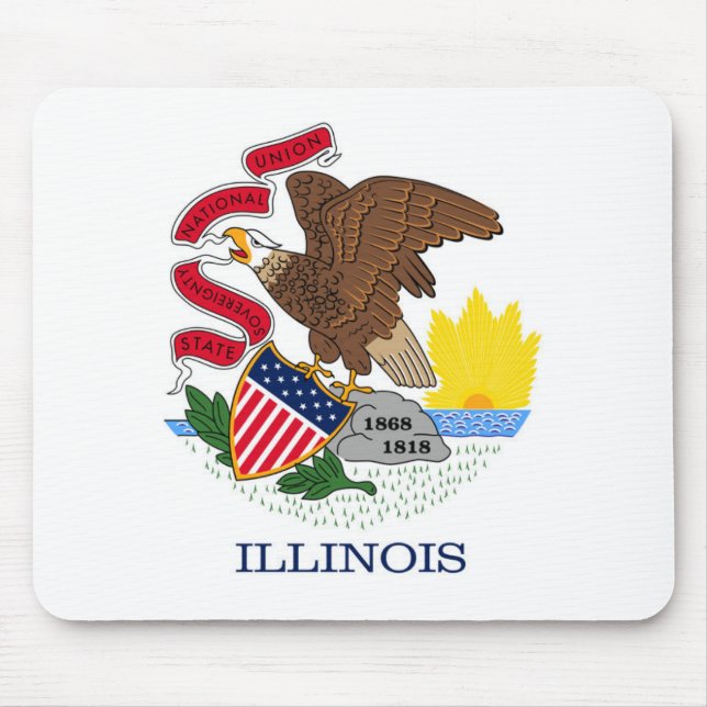 Statlig flagga i Illinois, Förenta staterna Musmatta (Framsidan)