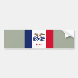 Statlig flagga i Iowa Bildekal
