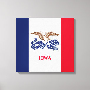 Statlig flagga i Iowa Canvastryck