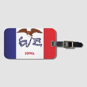 Statlig flagga i Iowa, Förenta staterna Bagagebricka