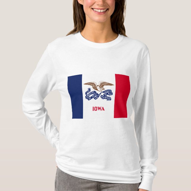 Statlig flagga i Iowa T Shirt (Framsida)