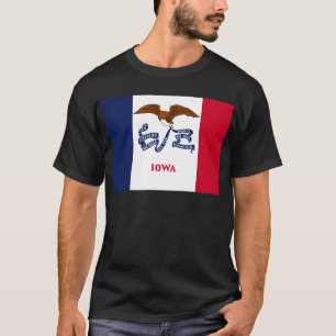 Statlig flagga i Iowa Tee Shirt