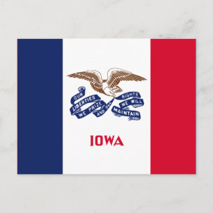 Statlig flagga i Iowa Vykort