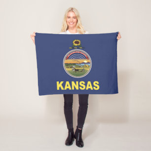 Statlig flagga i Kansas, Förenta staterna Fleecefilt