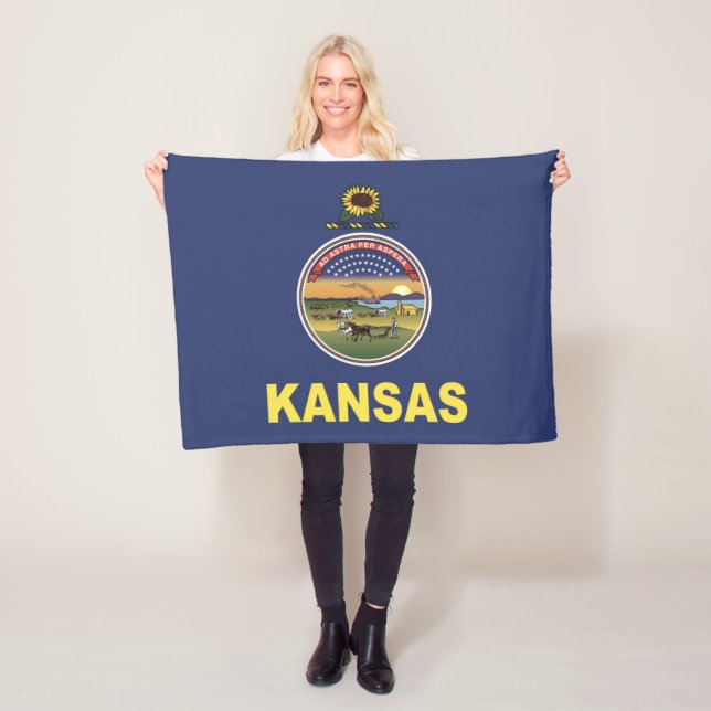 Statlig flagga i Kansas, Förenta staterna Fleecefilt (På plats)