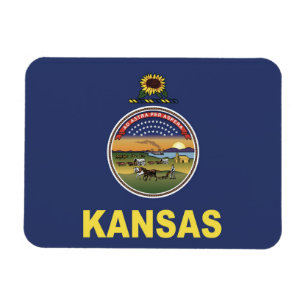 Statlig flagga i Kansas, Förenta staterna Magnet