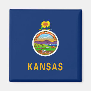 Statlig flagga i Kansas Magnet