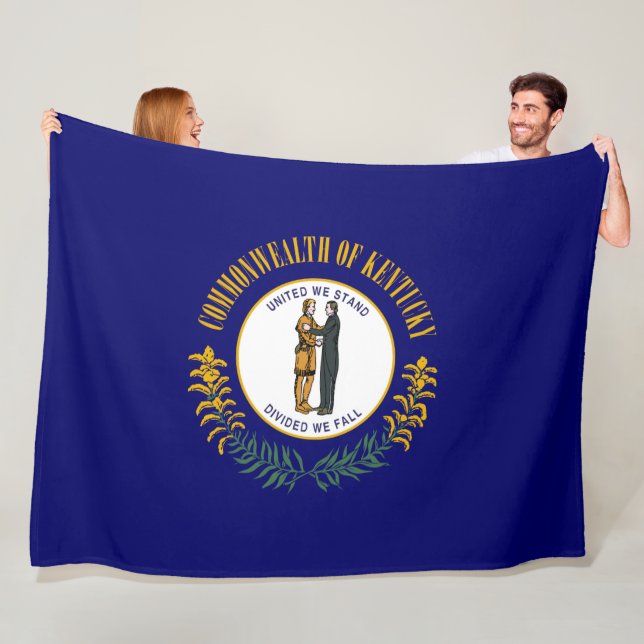 Statlig flagga i Kentucky Fleecefilt (På plats)