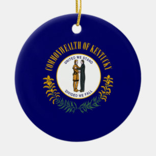 Statlig flagga i Kentucky Julgransprydnad Keramik