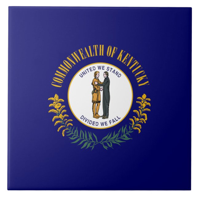 Statlig flagga i Kentucky Kakelplatta (Framsidan)
