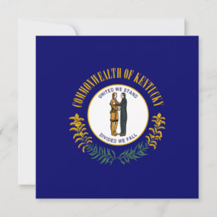 Statlig flagga i Kentucky Kort