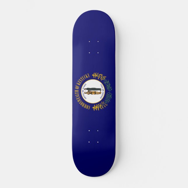 Statlig flagga i Kentucky Mini Skateboard Bräda 18,5 Cm (Framsida)