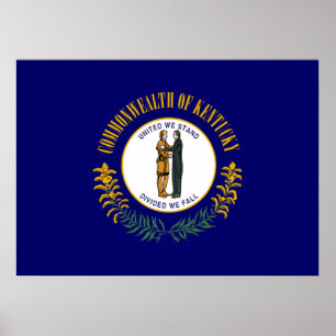 Statlig flagga i Kentucky Poster