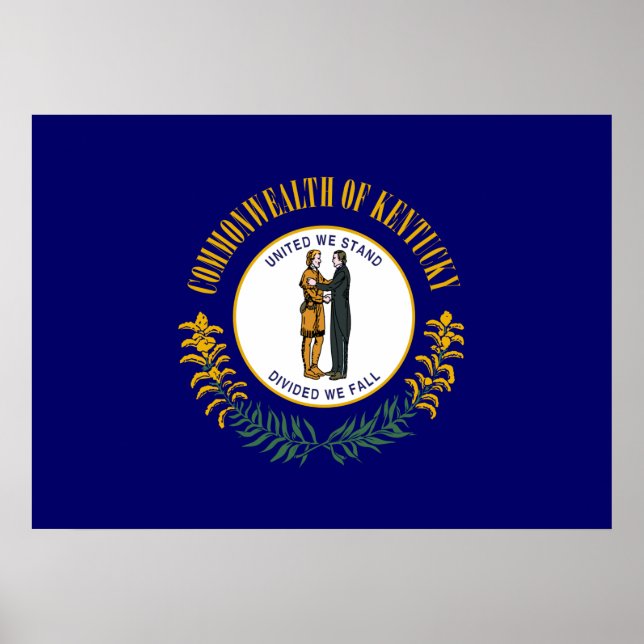 Statlig flagga i Kentucky Poster (Framsidan)