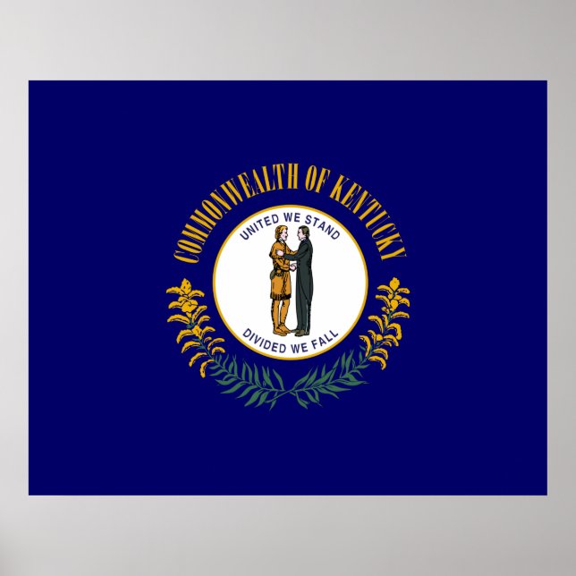 Statlig flagga i Kentucky Poster (Framsidan)