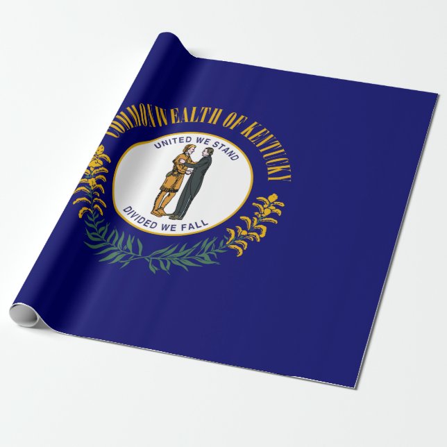 Statlig flagga i Kentucky Presentpapper (Utrullad)