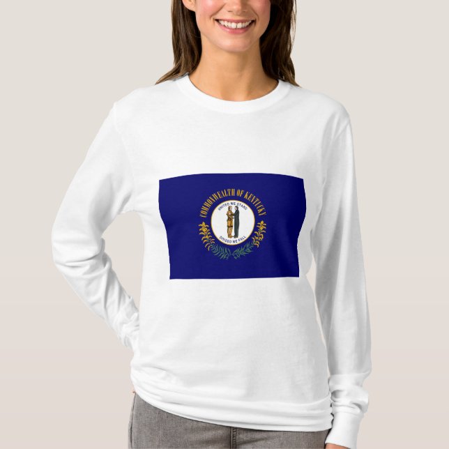 Statlig flagga i Kentucky T Shirt (Framsida)