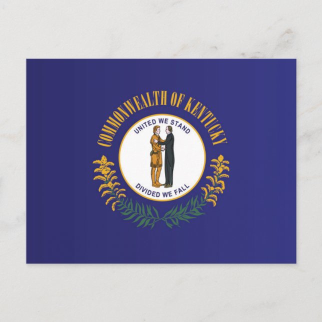 Statlig flagga i Kentucky, USA Vykort (Framsida)
