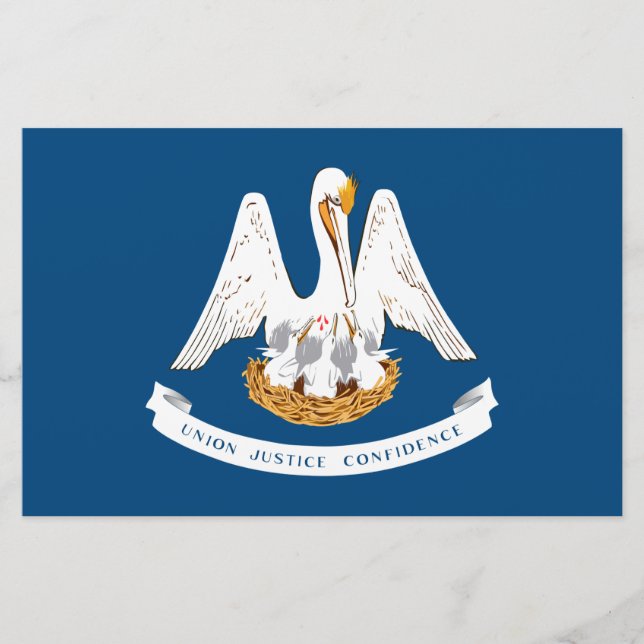 Statlig flagga i Louisiana Brevpapper (Framsida)