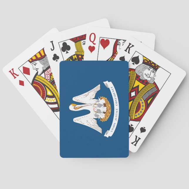 Statlig flagga i Louisiana Casinokort (Baksidan)