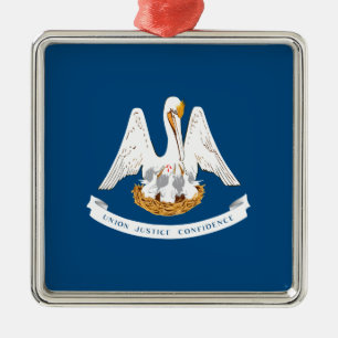Statlig flagga i Louisiana Ceramic Ornament