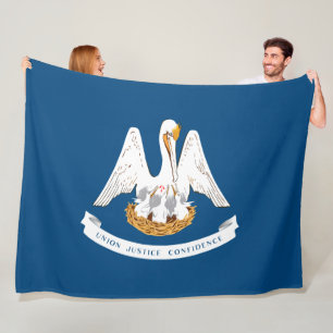 Statlig flagga i Louisiana Fleecefilt