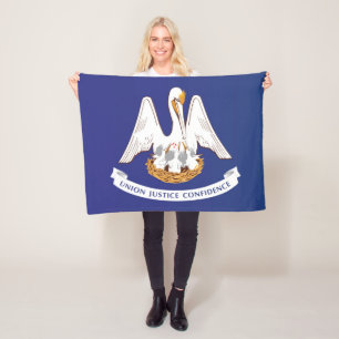 Statlig flagga i Louisiana, Förenta staterna Fleecefilt