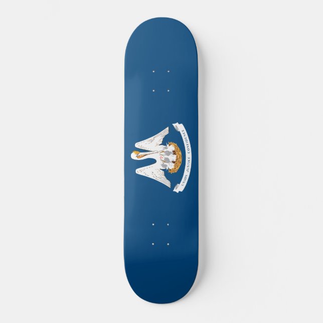 Statlig flagga i Louisiana Mini Skateboard Bräda 18,5 Cm (Framsida)