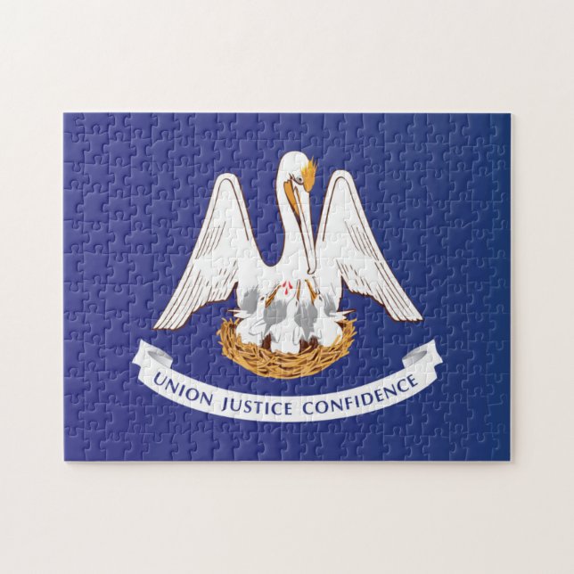 Statlig flagga i Louisiana, USA Pussel (Horisontell)