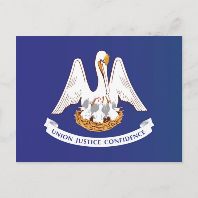 Statlig flagga i Louisiana, USA Vykort (Framsida)