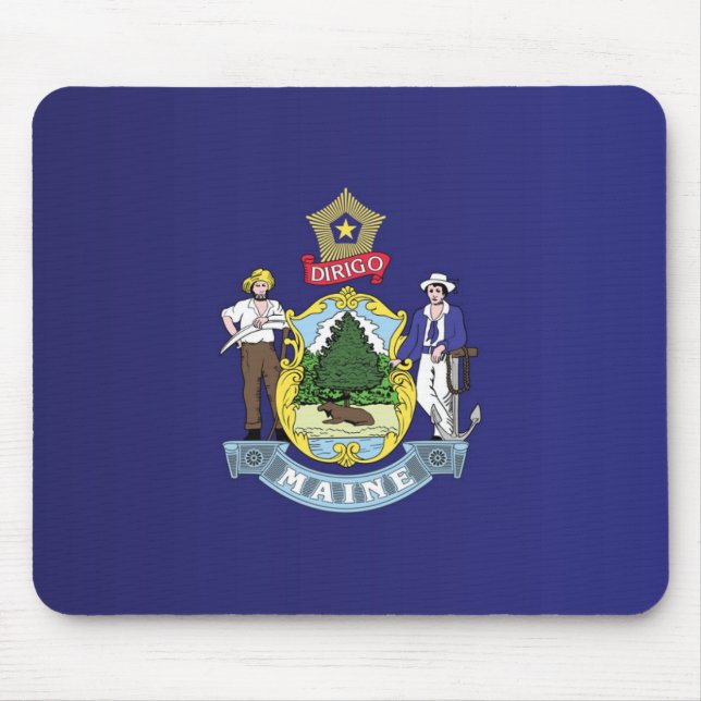 Statlig flagga i Maine, Förenta staterna Musmatta (Framsidan)