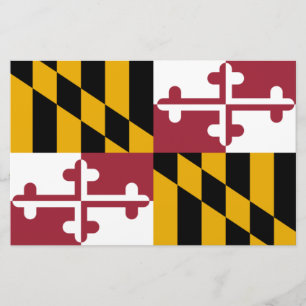 Statlig flagga i Maryland Brevpapper