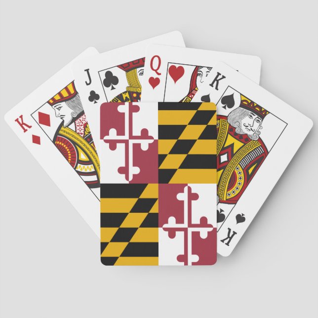 Statlig flagga i Maryland Casinokort (Baksidan)