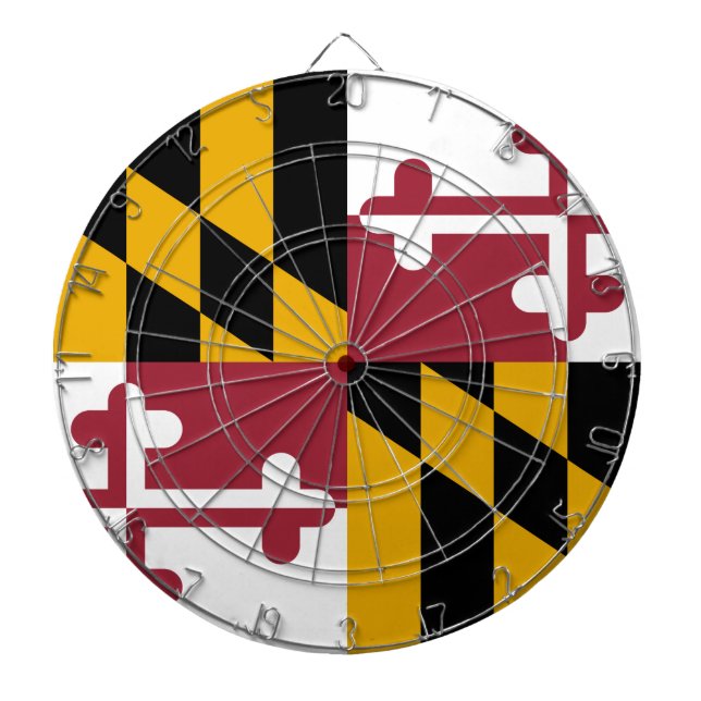 Statlig flagga i Maryland Darttavla (Framsidan)