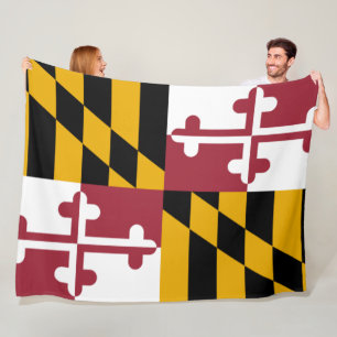 Statlig flagga i Maryland Fleecefilt
