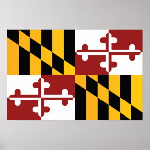 Statlig flagga i Maryland, Förenta staterna Poster