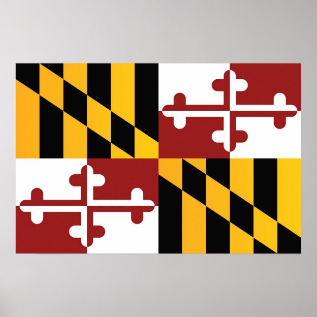Statlig flagga i Maryland, Förenta staterna Poster (Framsidan)