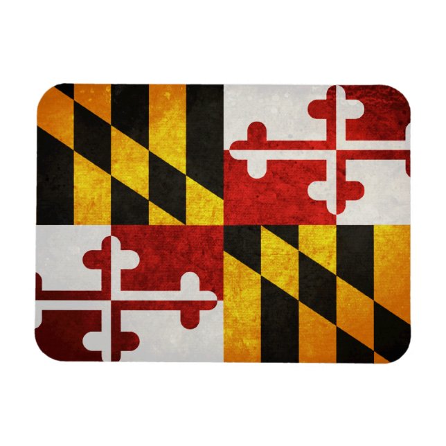 Statlig flagga i Maryland Magnet (Horisontell)
